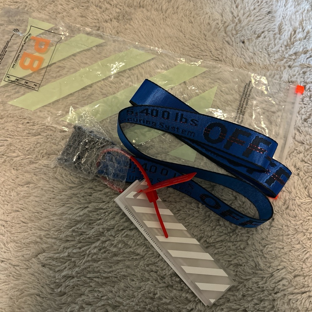 Off-white Blue Industrial Belt